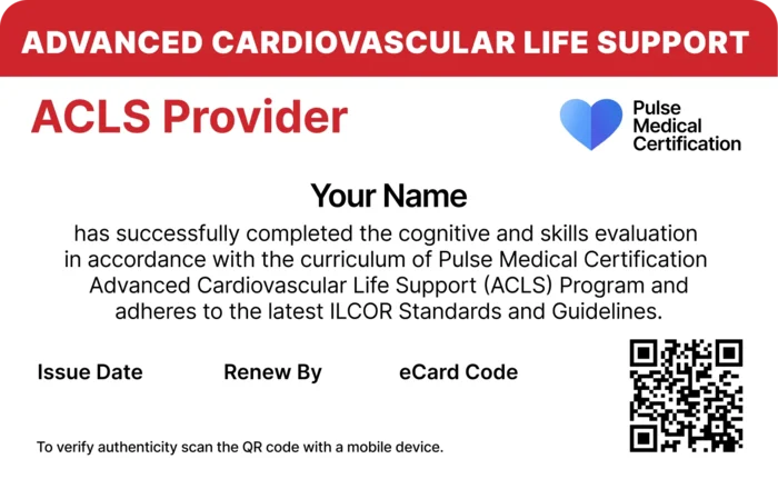 ACLS Provider Card