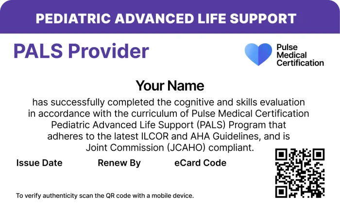 PALS Provider Card