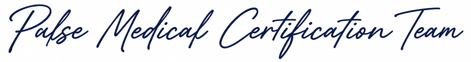 Pulse Medical Certification Team signature